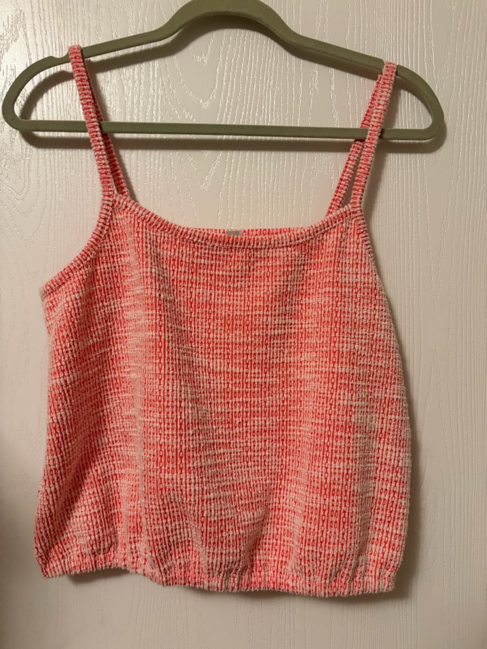 LOFT Ikat Boucle Bubble Hem Cami Orange/White Size Medium - Picture 4 of 8